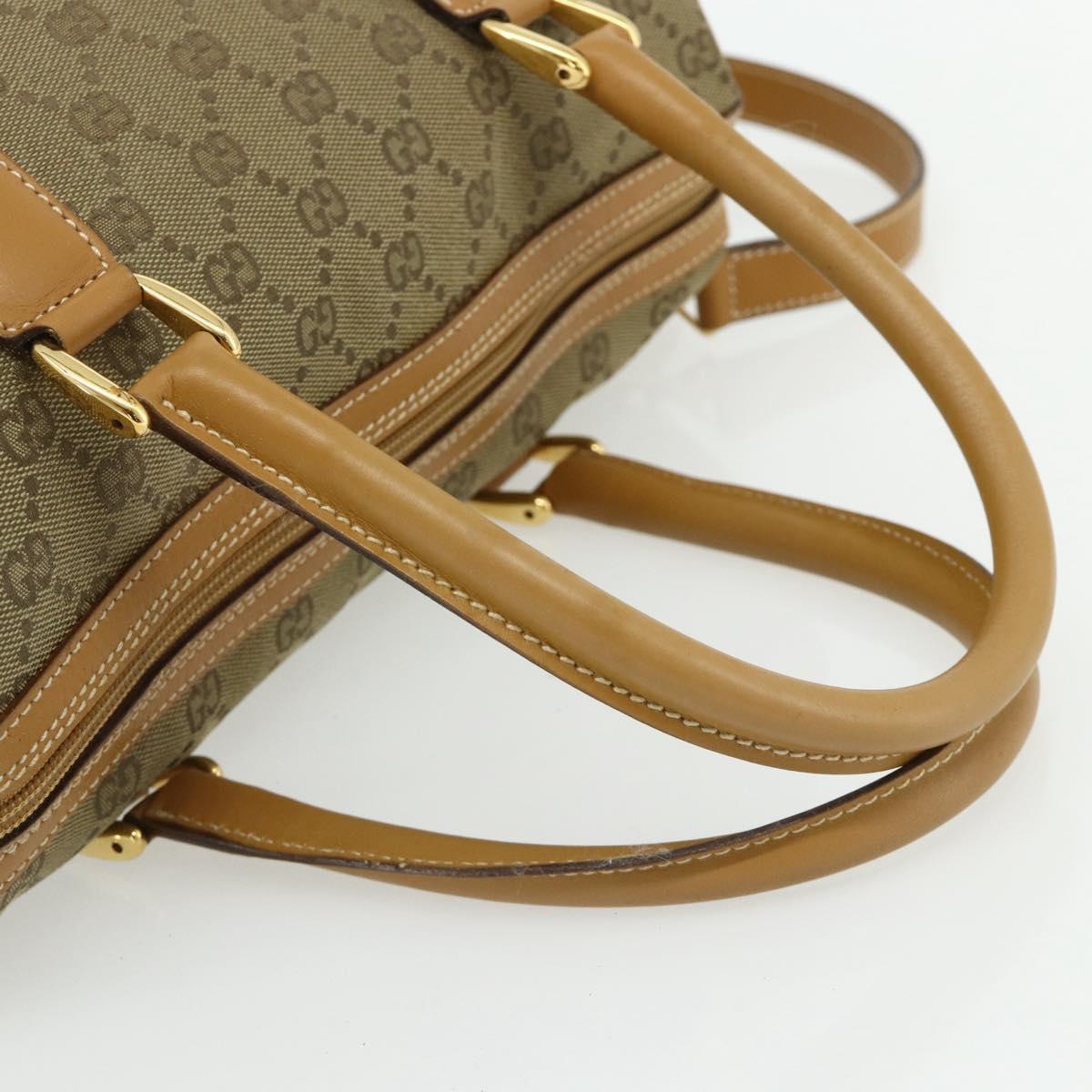 GUCCI GG Canvas Hand Bag 2way Beige Gold 000 2854 0281 Auth 177485