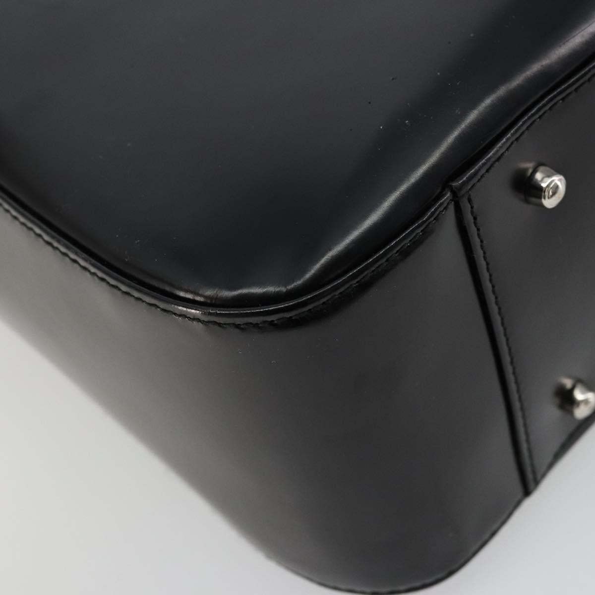 GUCCI Hand Bag Patent leather Black Silver 000 2058 0504 5 Auth 177486