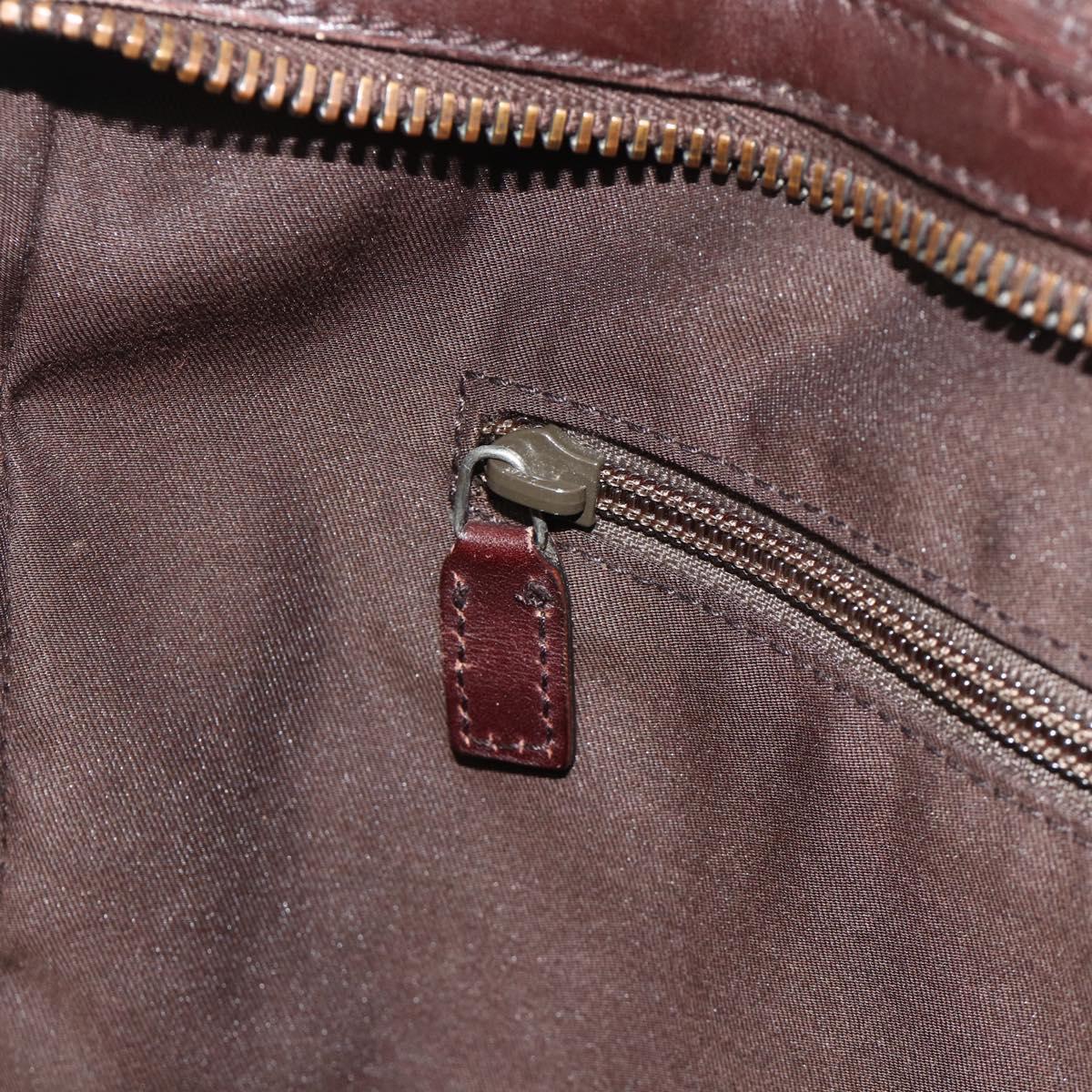GUCCI GG Canvas Guccissima Hand Bag Leather Brown Silver 145845 Auth 177487A