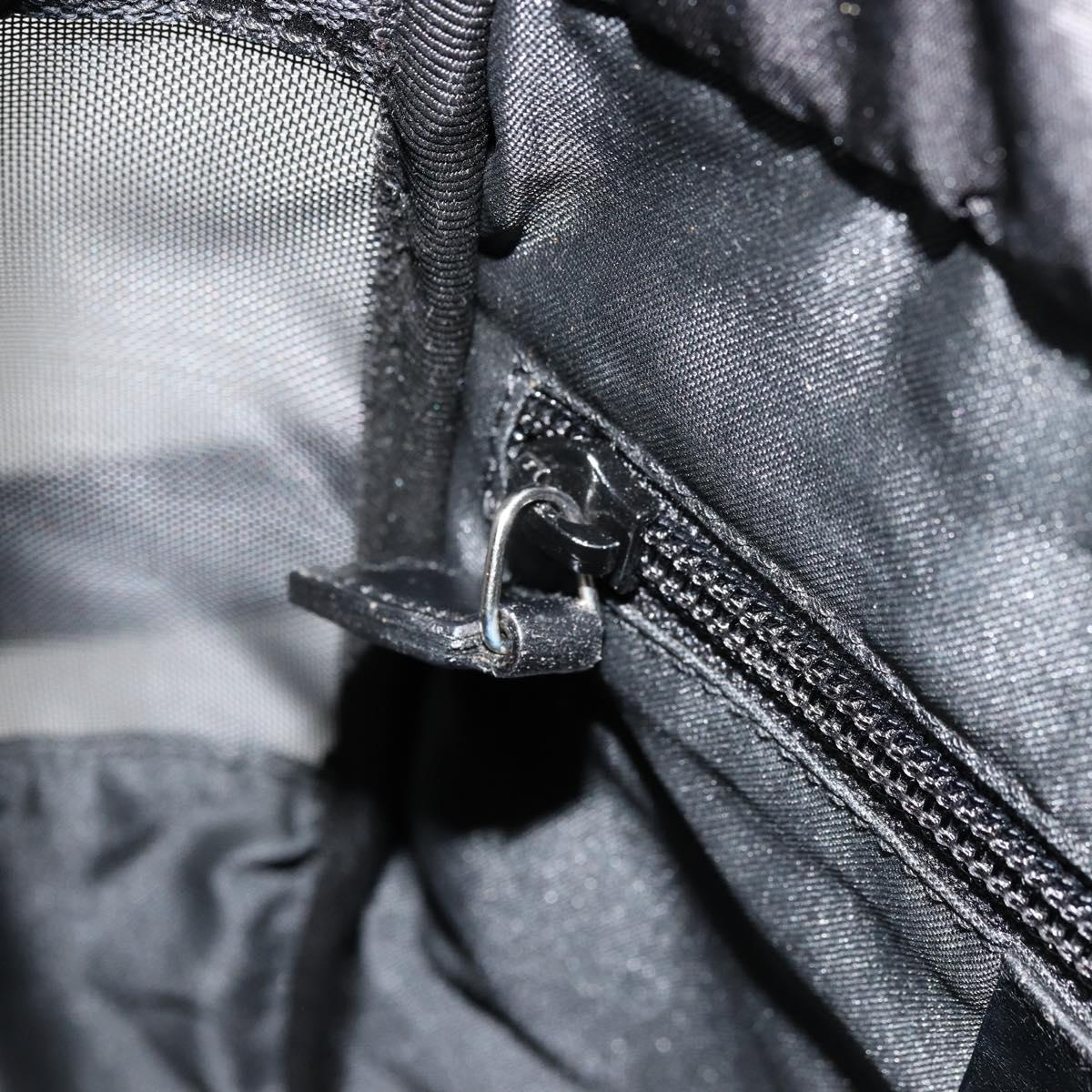 GUCCI GG Canvas Backpack Black Silver 019 0352 Auth 177495A