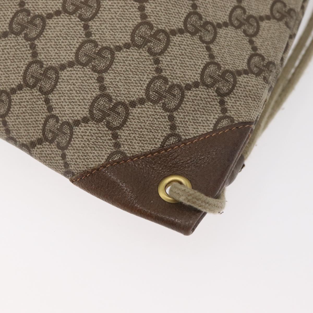 GUCCI GG Supreme purse Shoulder Bag PVC Beige Gold 97 19 302 Auth 177502