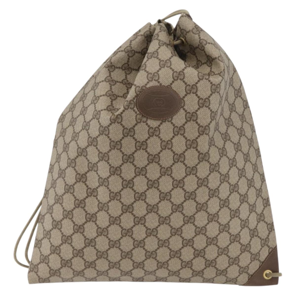 GUCCI GG Supreme purse Shoulder Bag PVC Beige Gold 97 19 302 Auth 177502
