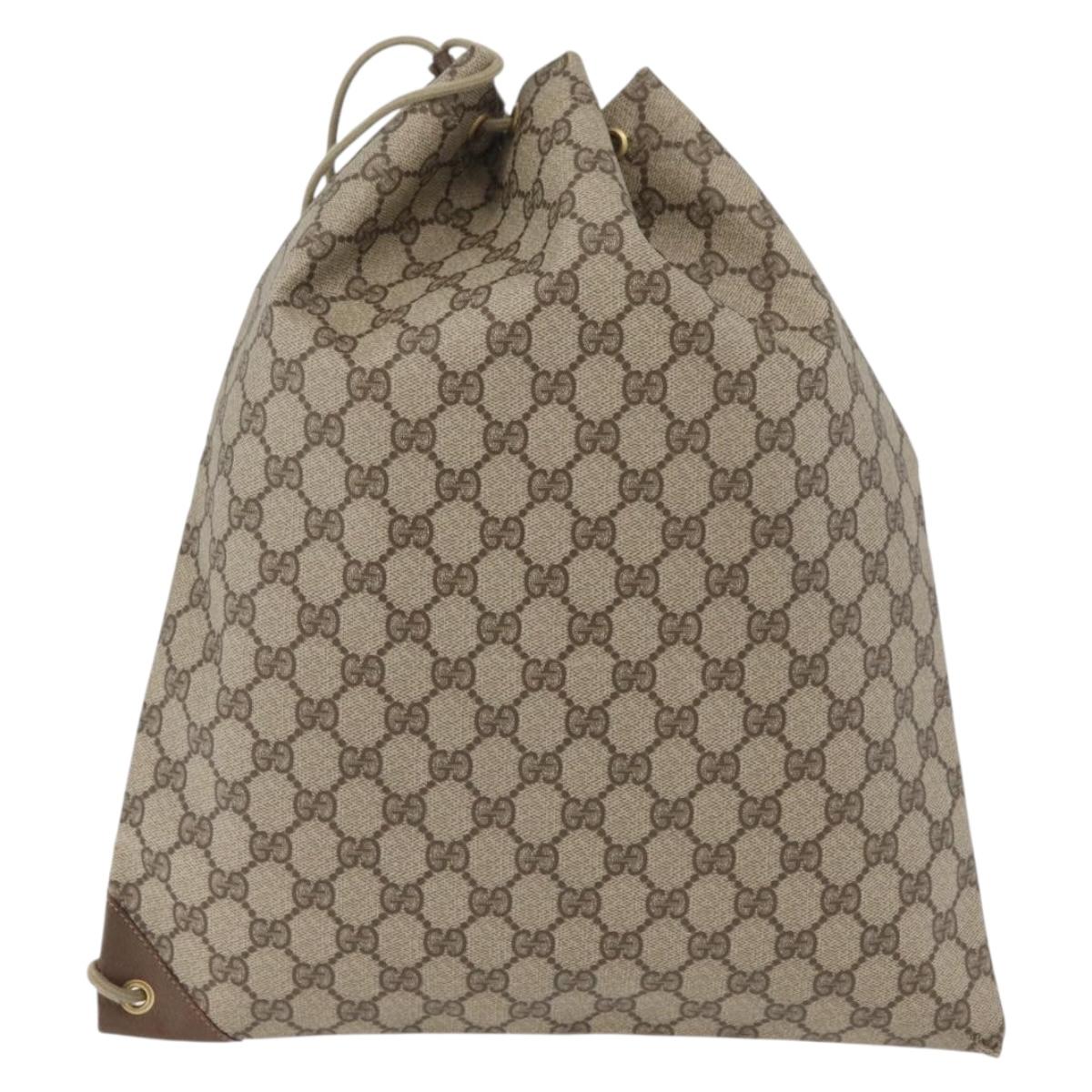 GUCCI GG Supreme purse Shoulder Bag PVC Beige Gold 97 19 302 Auth 177502