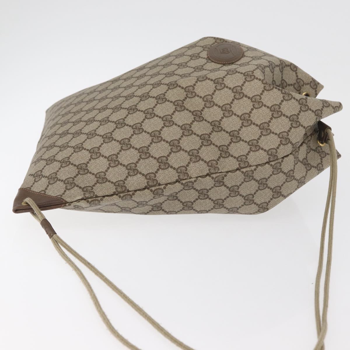 GUCCI GG Supreme purse Shoulder Bag PVC Beige Gold 97 19 302 Auth 177502