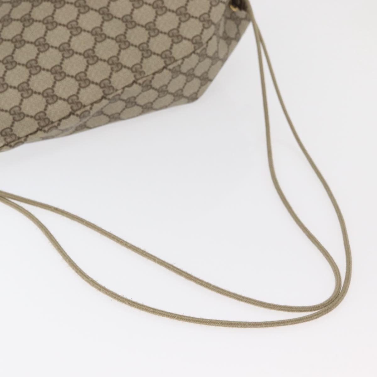 GUCCI GG Supreme purse Shoulder Bag PVC Beige Gold 97 19 302 Auth 177502