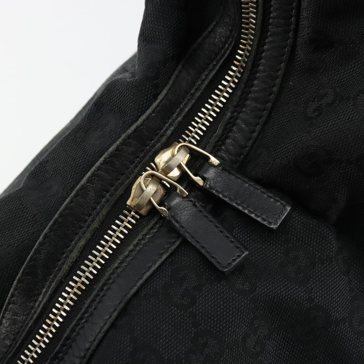 GUCCI GG Canvas Shoulder Bag Black Silver 001 4287 Auth 177507