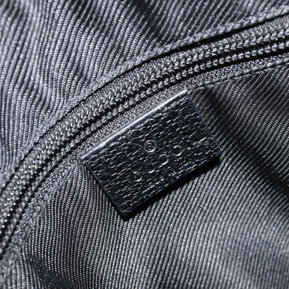 GUCCI GG Canvas Shoulder Bag Black Silver 122759 Auth 177508
