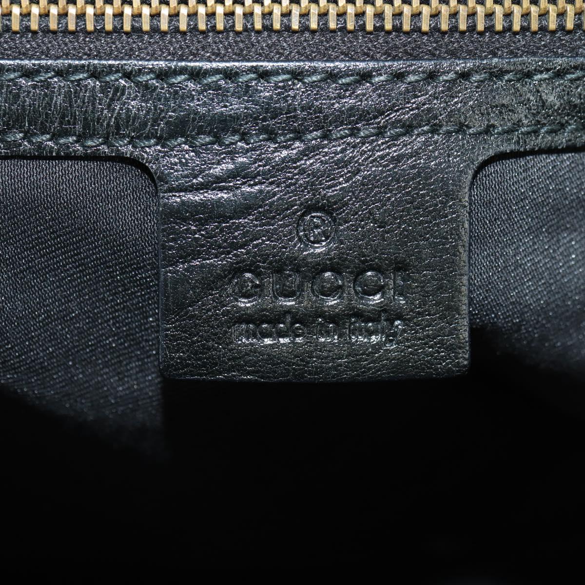 GUCCI GG Canvas Hand Bag Black Gold 211967 Auth 177510V