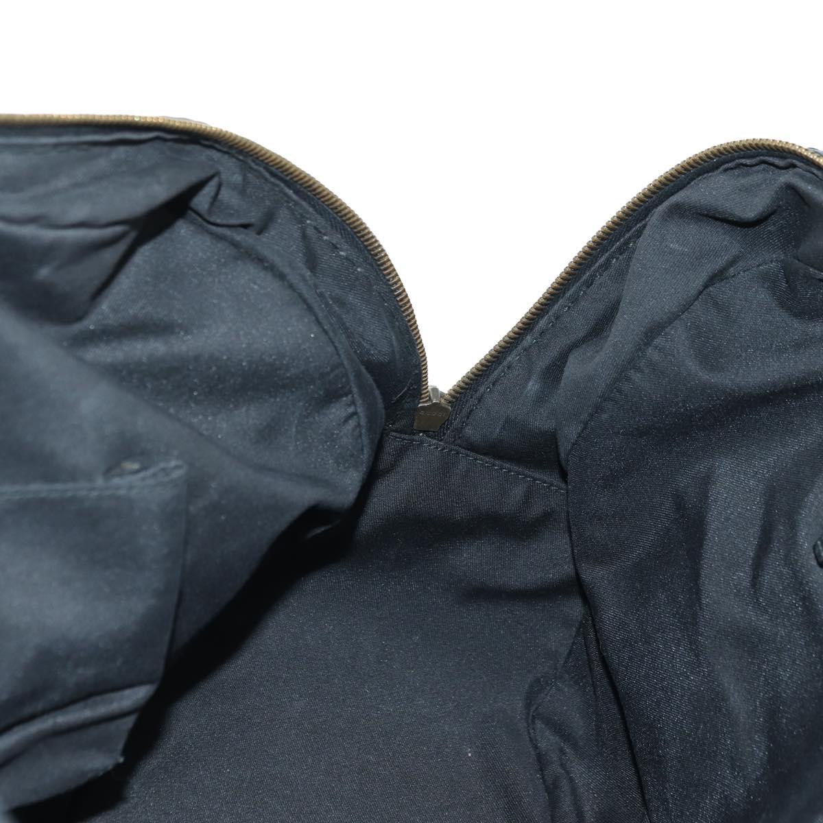 GUCCI GG Canvas Hand Bag Black Gold 211967 Auth 177510V