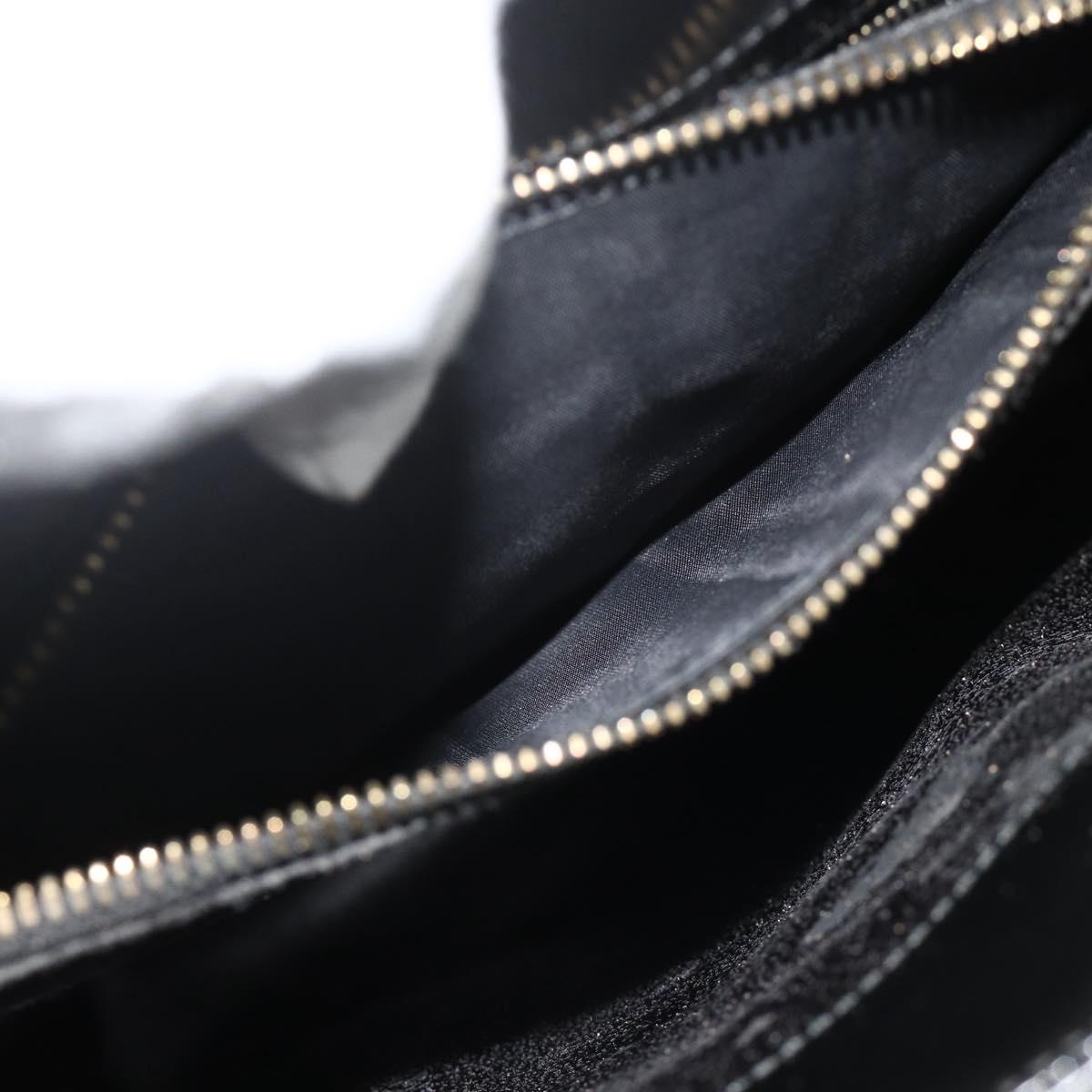 GUCCI Hand Bag Patent leather Black Gold 002 2265 0407 Auth 177511