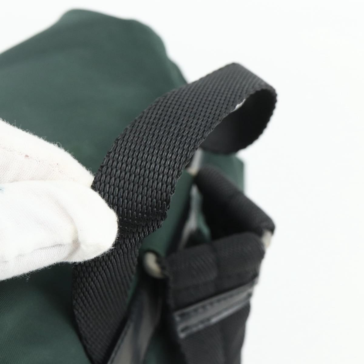 PRADA Backpack Nylon Green Silver Auth 177517