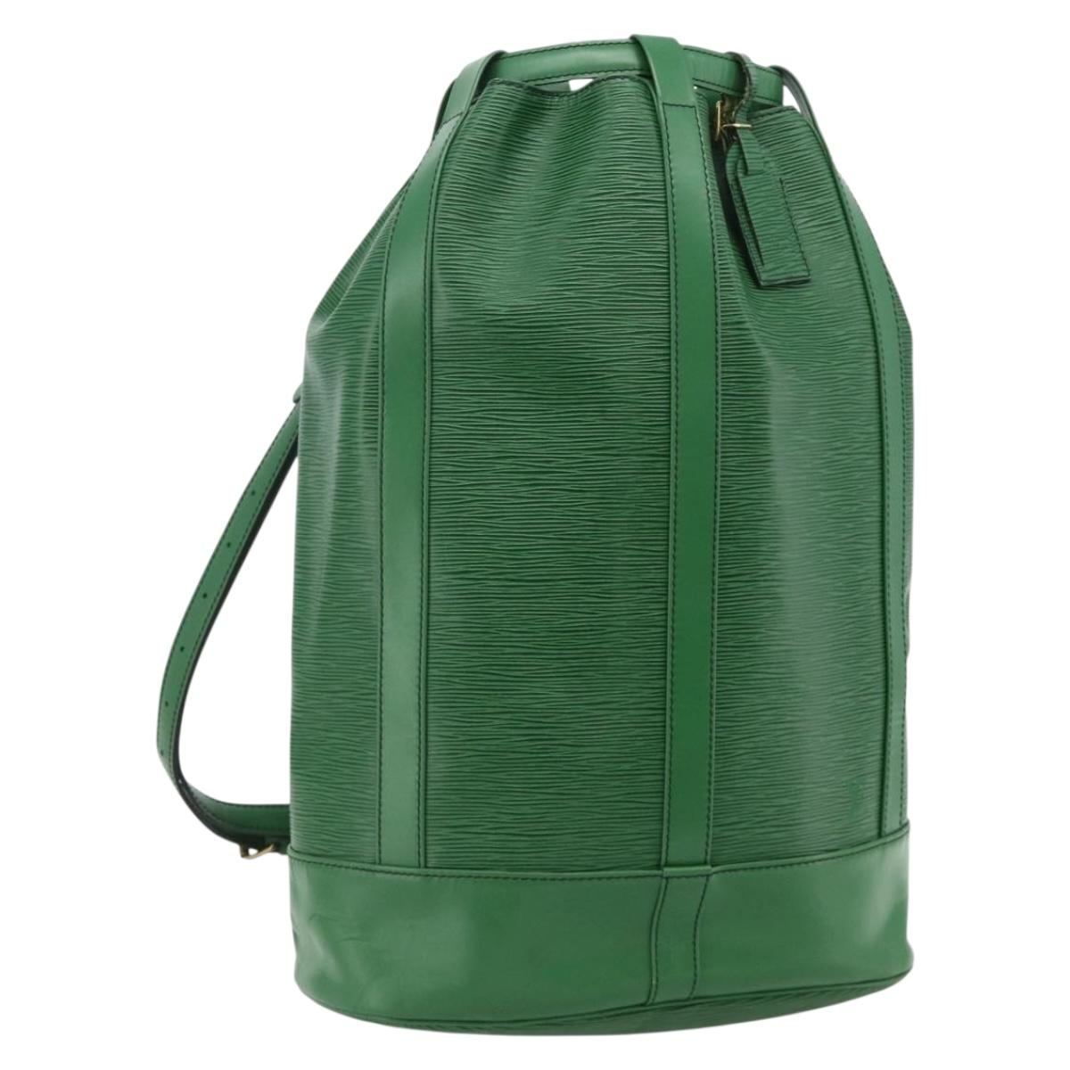 LOUIS VUITTON Epi Randonnee GM Shoulder Bag Green M43084 LV Auth 177520