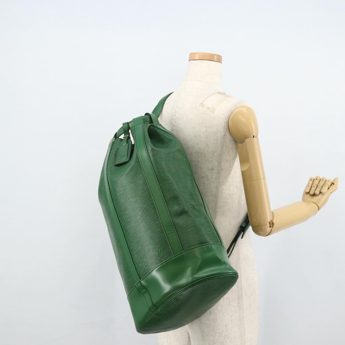 LOUIS VUITTON Epi Randonnee GM Shoulder Bag Green M43084 LV Auth 177520