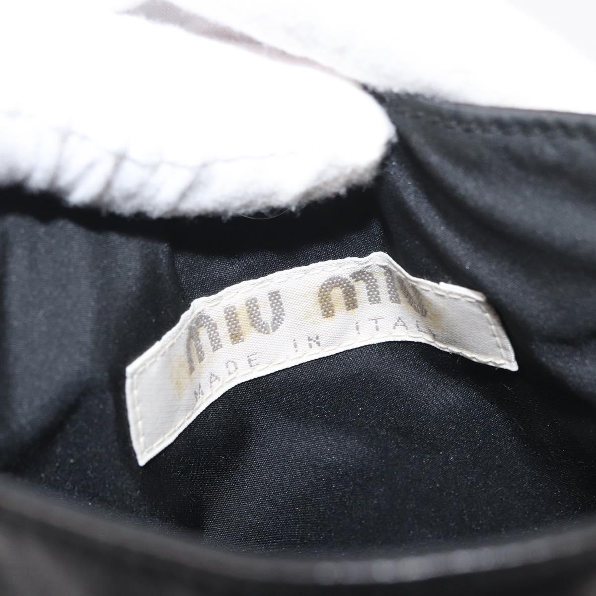 Miu Miu Shoulder Bag Leather Black Auth 177550