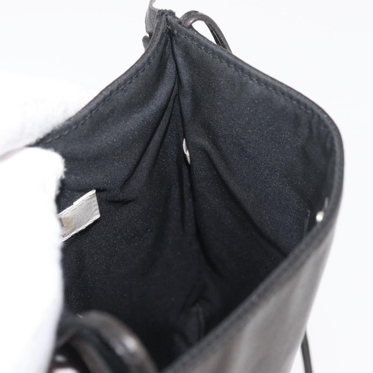 Miu Miu Shoulder Bag Leather Black Auth 177550