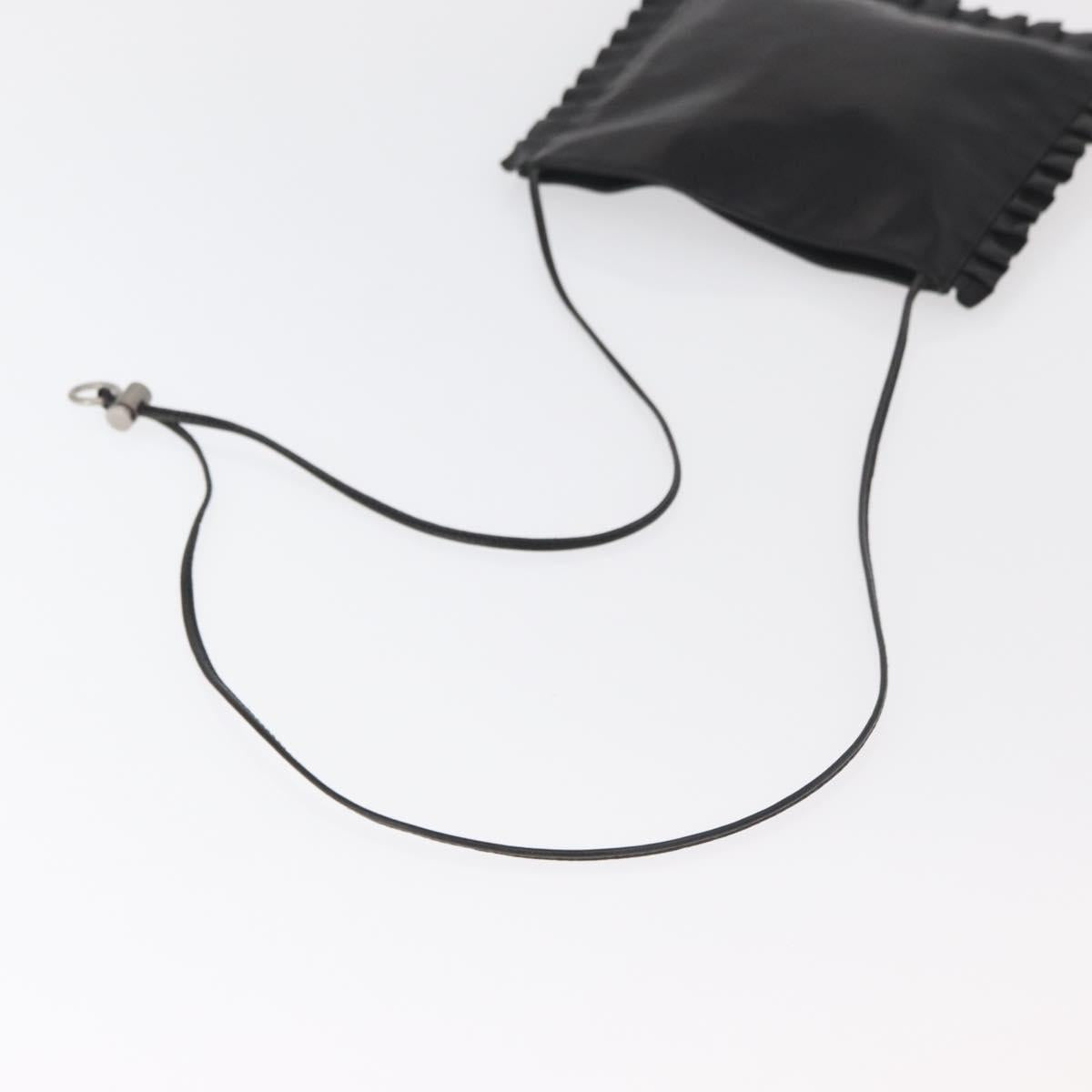 Miu Miu Shoulder Bag Leather Black Auth 177550