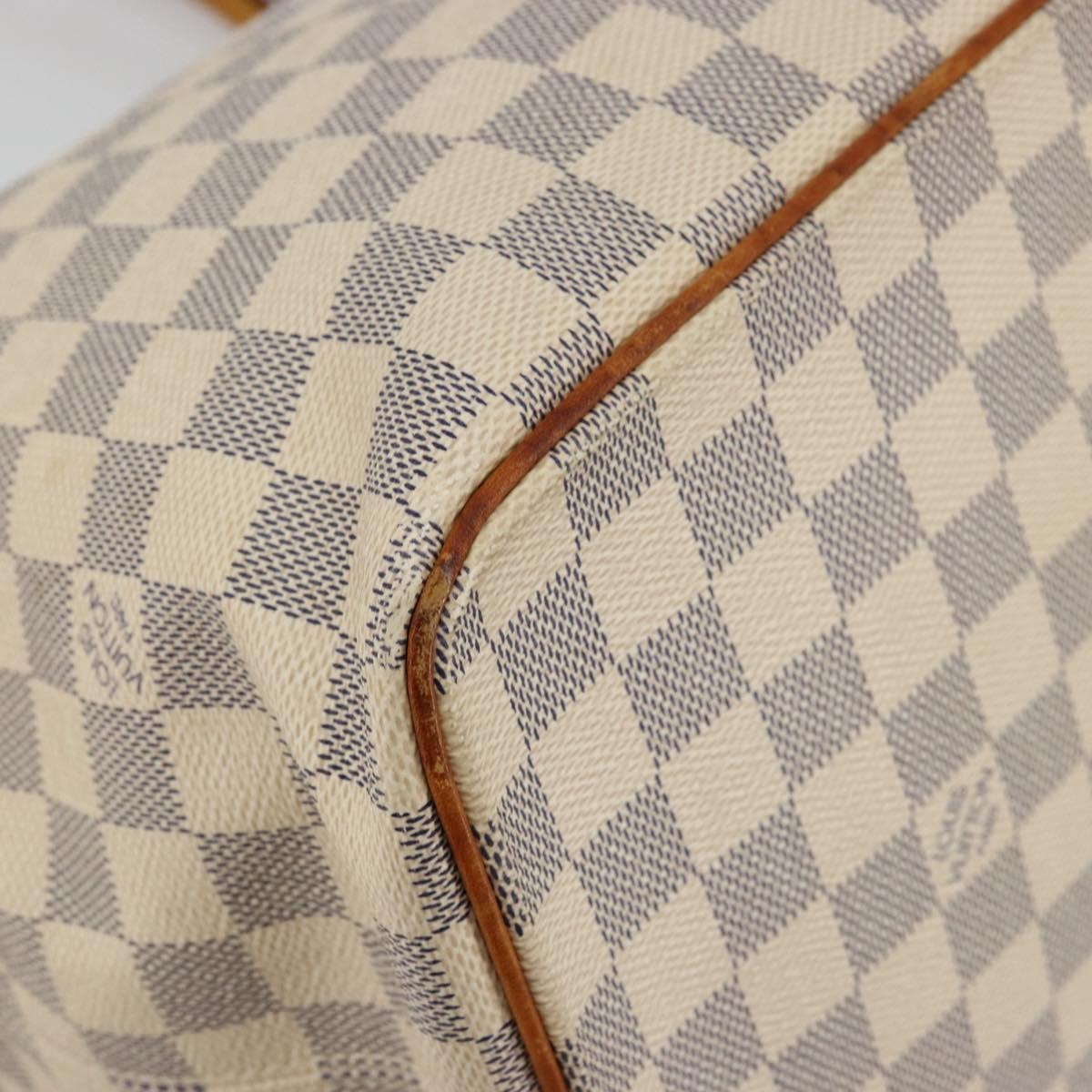 LOUIS VUITTON Damier Azur Saleya MM Tote Bag N51185 LV Auth 177559