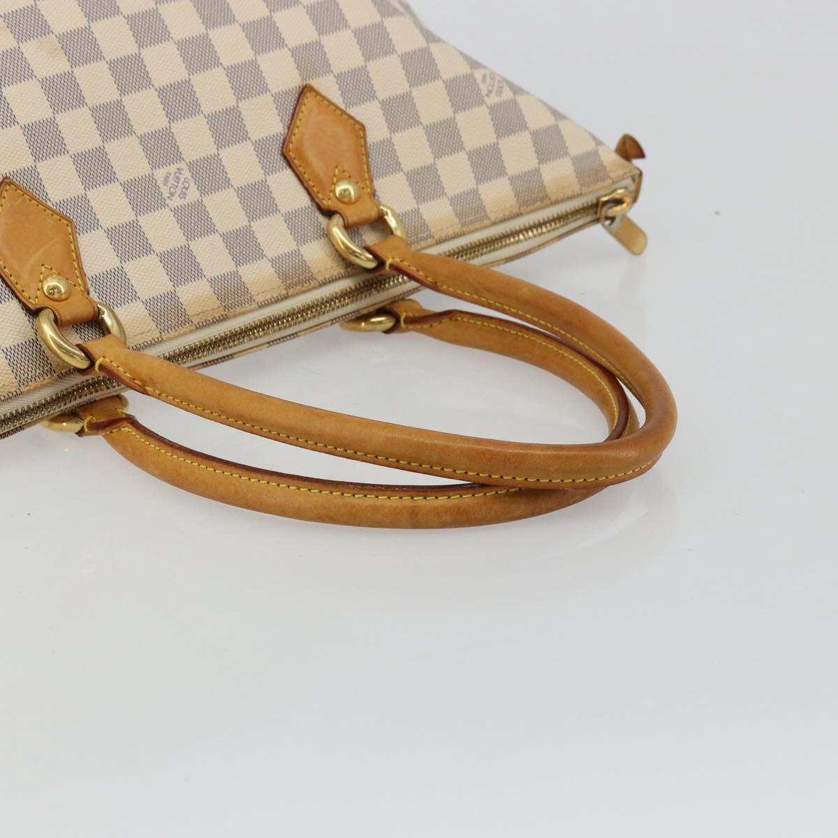 LOUIS VUITTON Damier Azur Saleya MM Tote Bag N51185 LV Auth 177559
