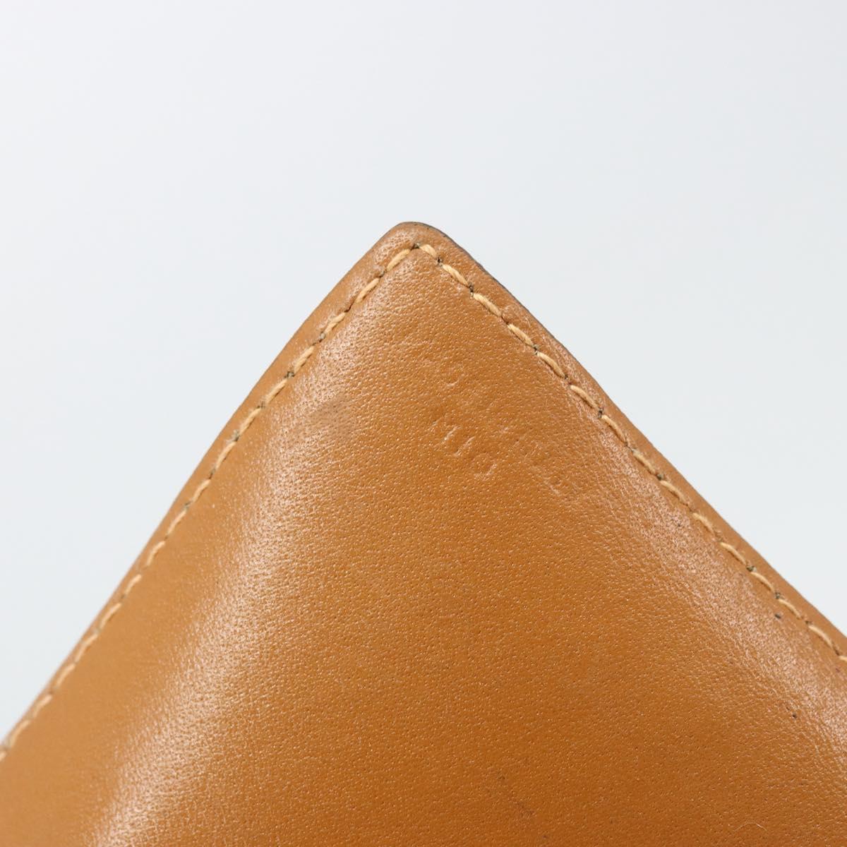 CELINE Macadam Canvas Clutch Bag PVC Leather Brown Gold Auth 177570