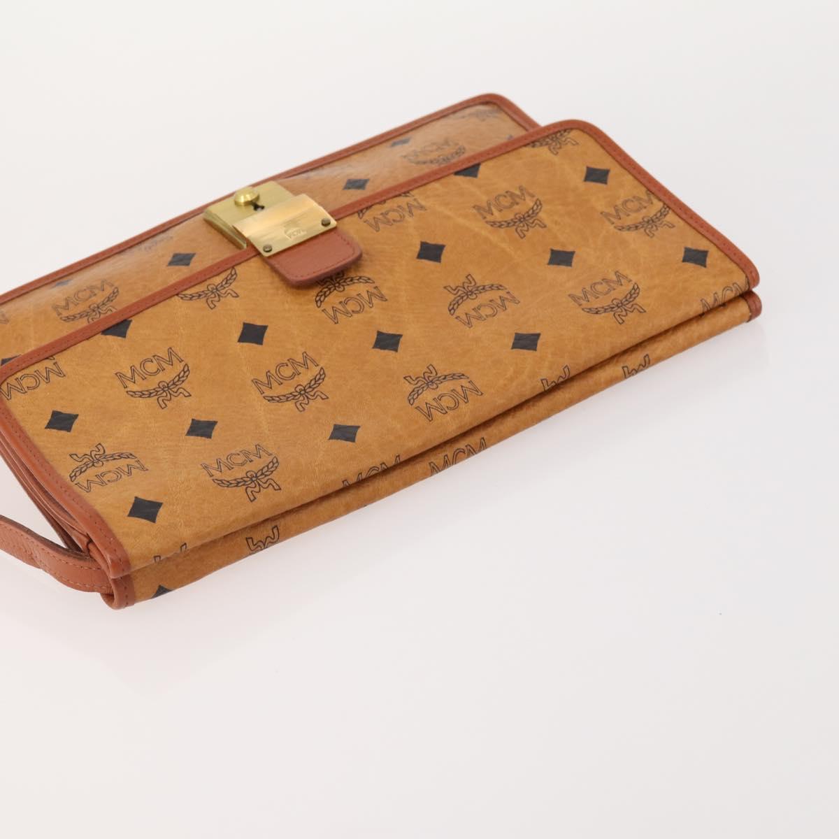GUCCI MCM GG Canvas Vicetos Logogram Clutch Bag 3 Set Beige Brown Auth 177575
