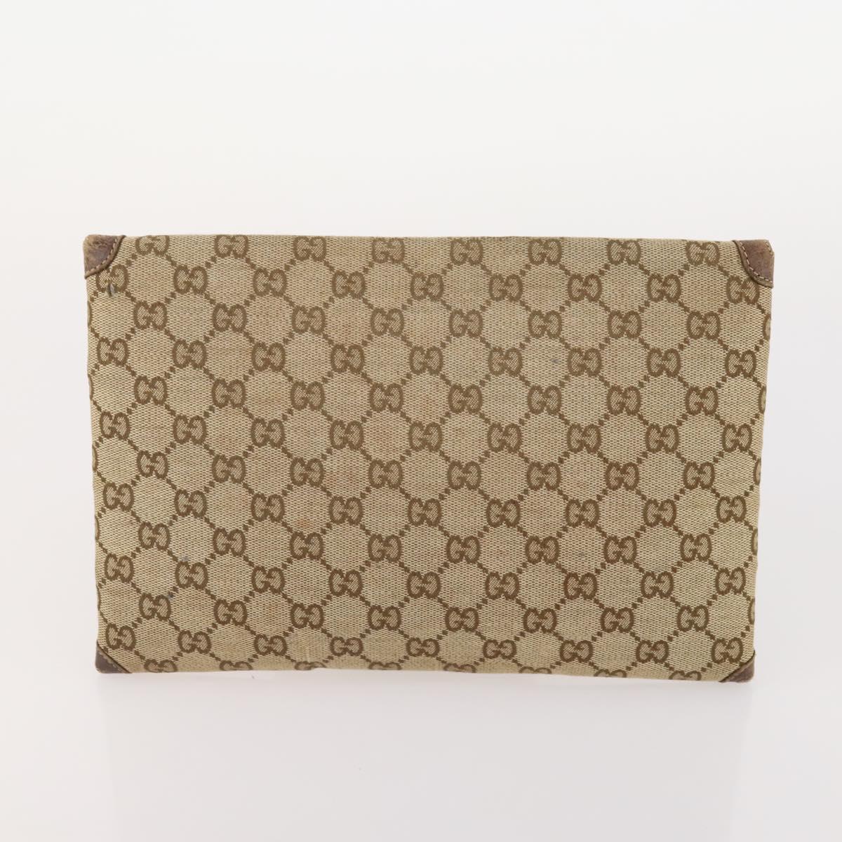 GUCCI MCM GG Canvas Vicetos Logogram Clutch Bag 3 Set Beige Brown Auth 177575