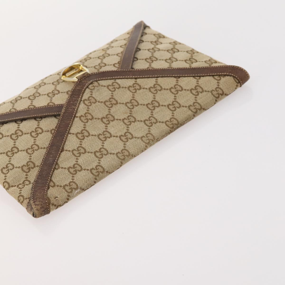 GUCCI MCM GG Canvas Vicetos Logogram Clutch Bag 3 Set Beige Brown Auth 177575