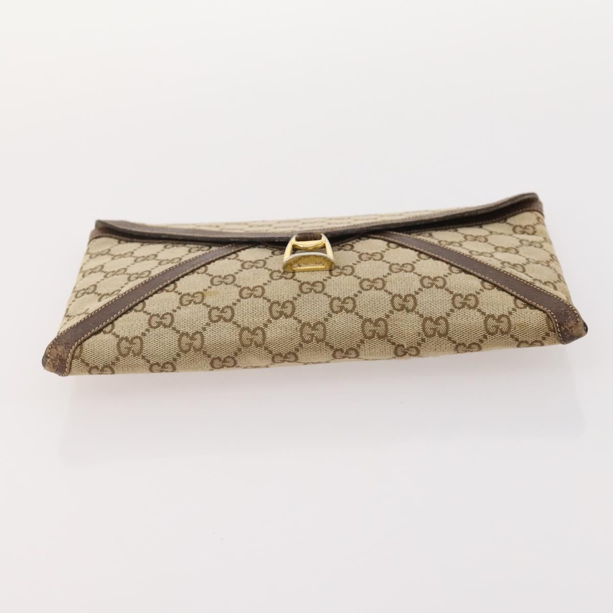 GUCCI MCM GG Canvas Vicetos Logogram Clutch Bag 3 Set Beige Brown Auth 177575