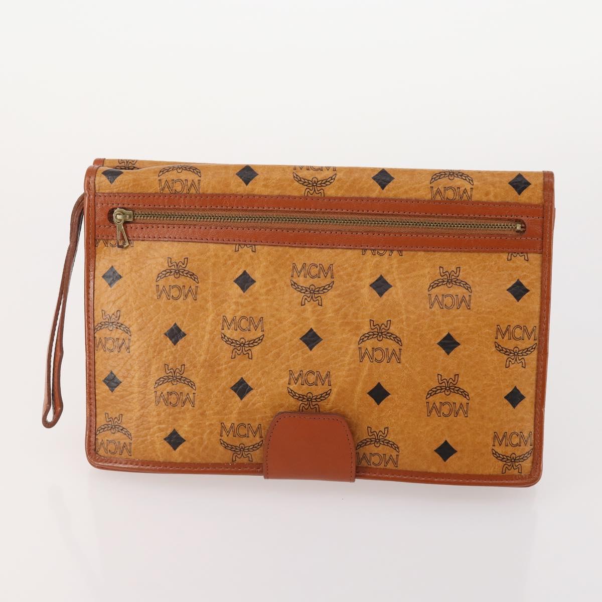 GUCCI MCM GG Canvas Vicetos Logogram Clutch Bag 3 Set Beige Brown Auth 177575