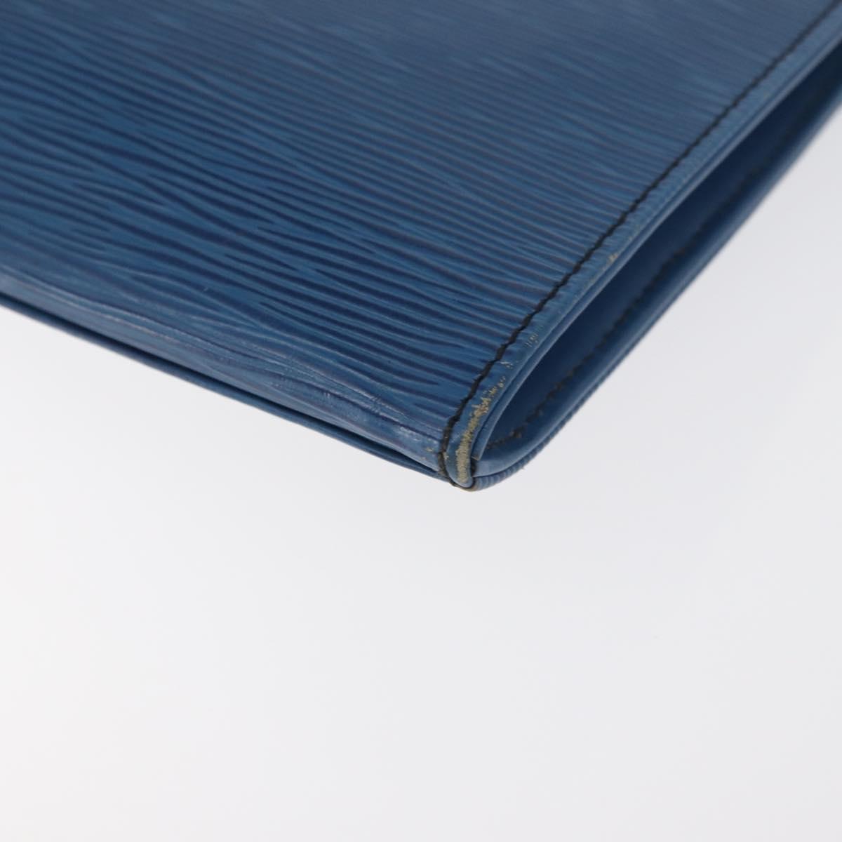 LOUIS VUITTON Epi Jena Clutch Bag Blue M52715 LV Auth 177598