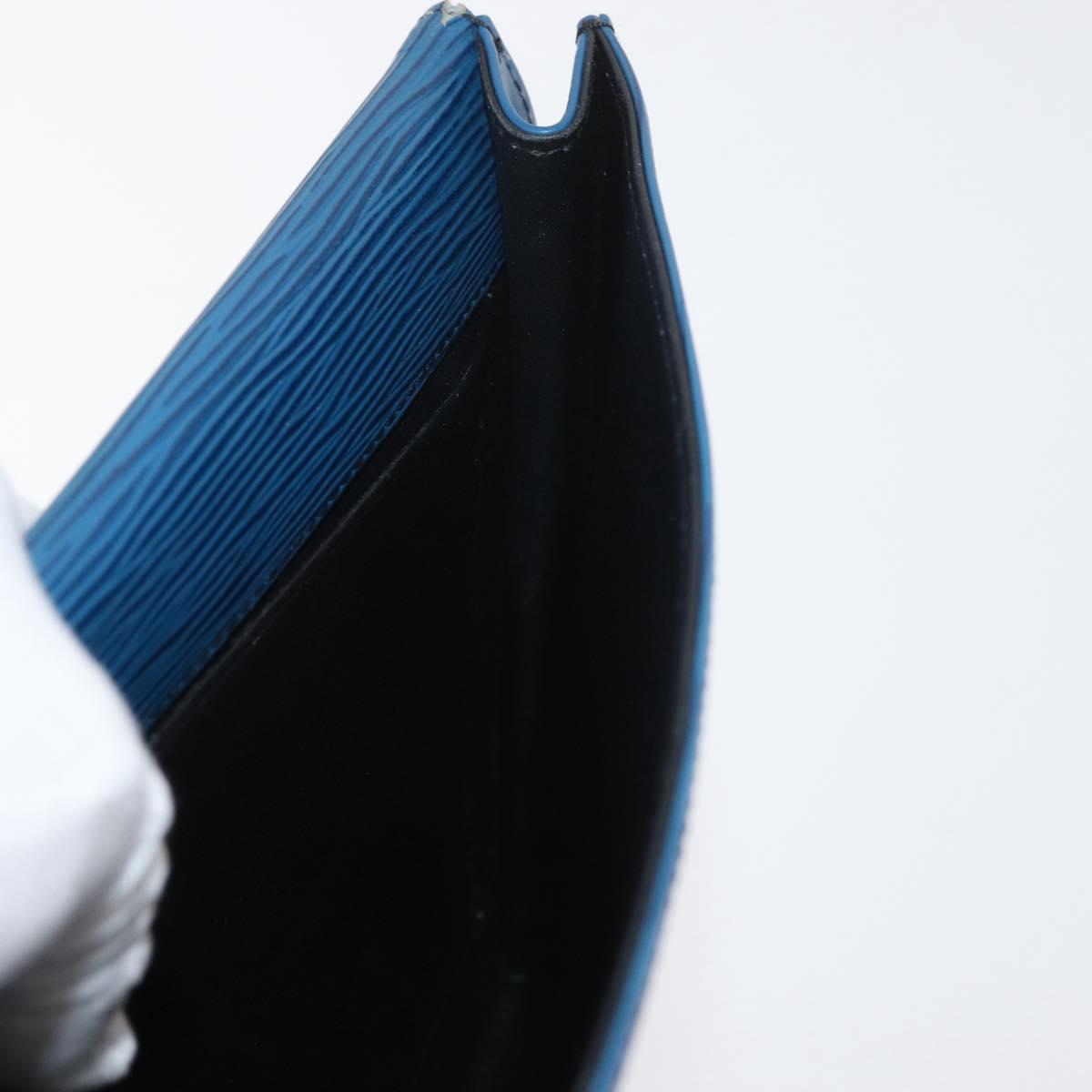 LOUIS VUITTON Epi Jena Clutch Bag Blue M52715 LV Auth 177598