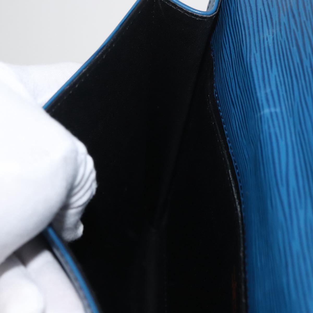 LOUIS VUITTON Epi Jena Clutch Bag Blue M52715 LV Auth 177598