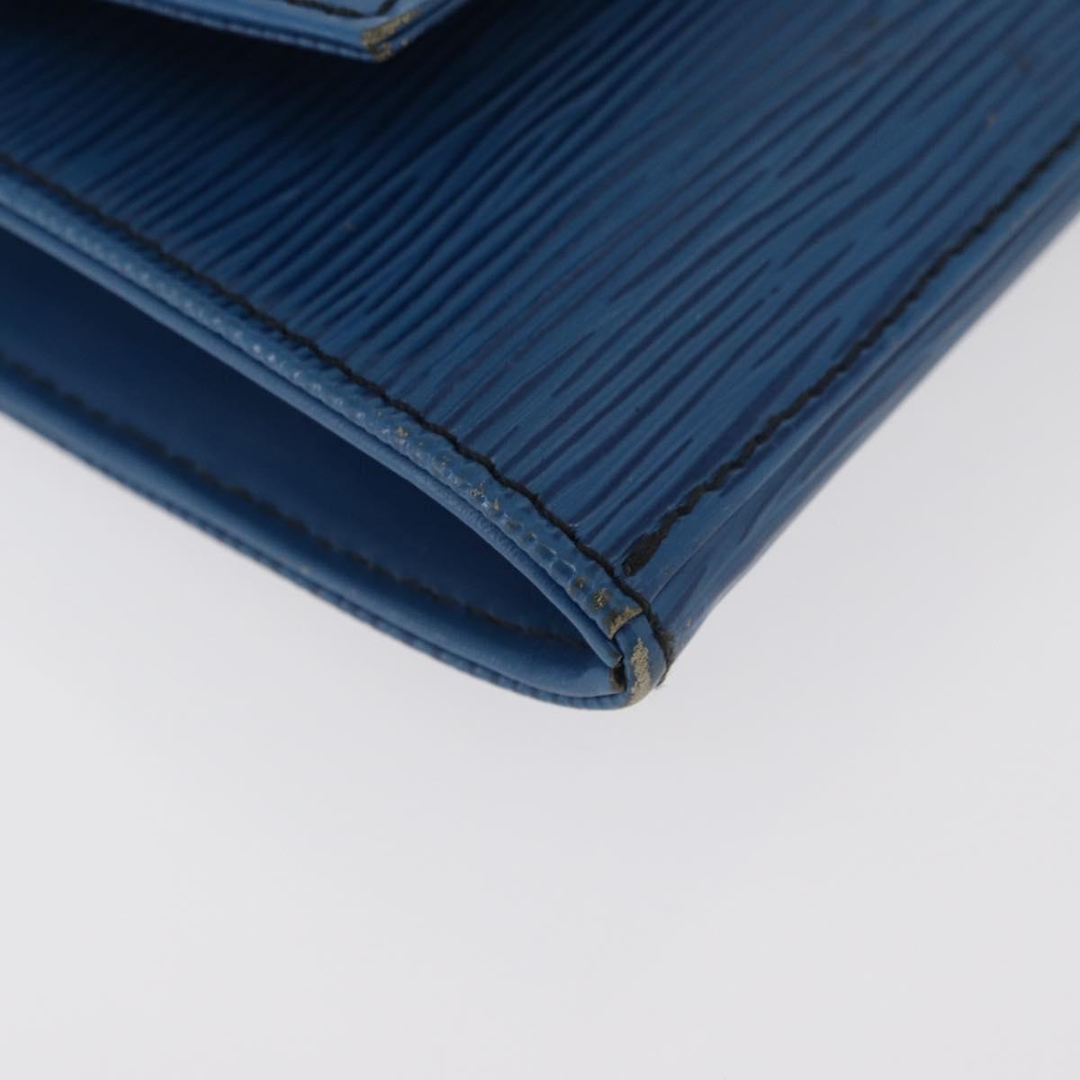 LOUIS VUITTON Epi Jena Clutch Bag Blue M52715 LV Auth 177598