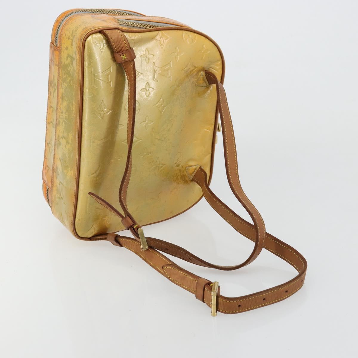 LOUIS VUITTON Monogram Vernis Marley Backpack Gris M91038 LV Auth 177599