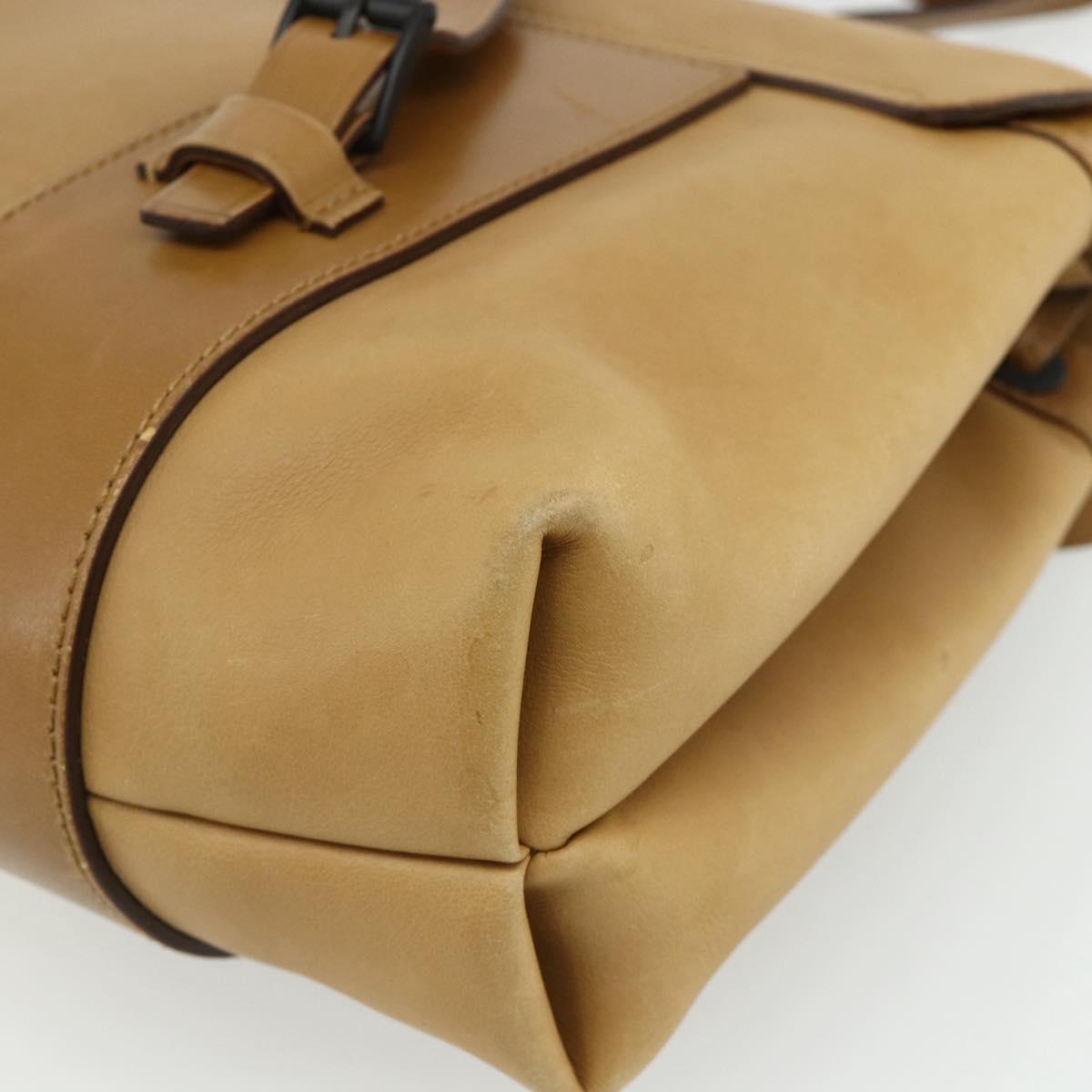 GUCCI Hand Bag Leather Beige 101287 Auth 177601
