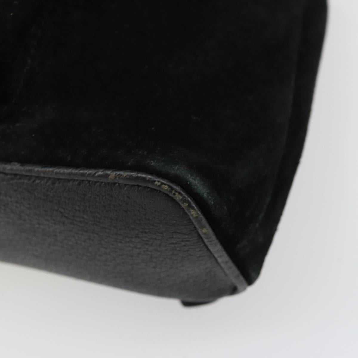 GUCCI Bamboo Backpack Suede Black Gold 003 1705 0030 Auth 177608