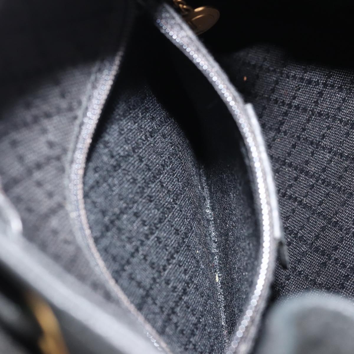 GUCCI Bamboo Backpack Suede Black Gold 003 1705 0030 Auth 177608
