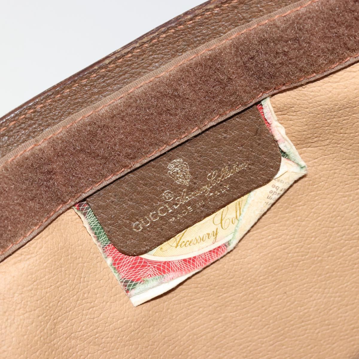GUCCI GG Supreme Web Sherry Line Clutch Bag PVC Beige 89 01 032 Auth 177611