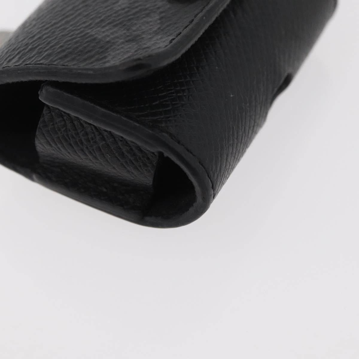 LOUIS VUITTON Monogram Eclipse Etui Earphone Case Black N00341 LV Auth 177630A