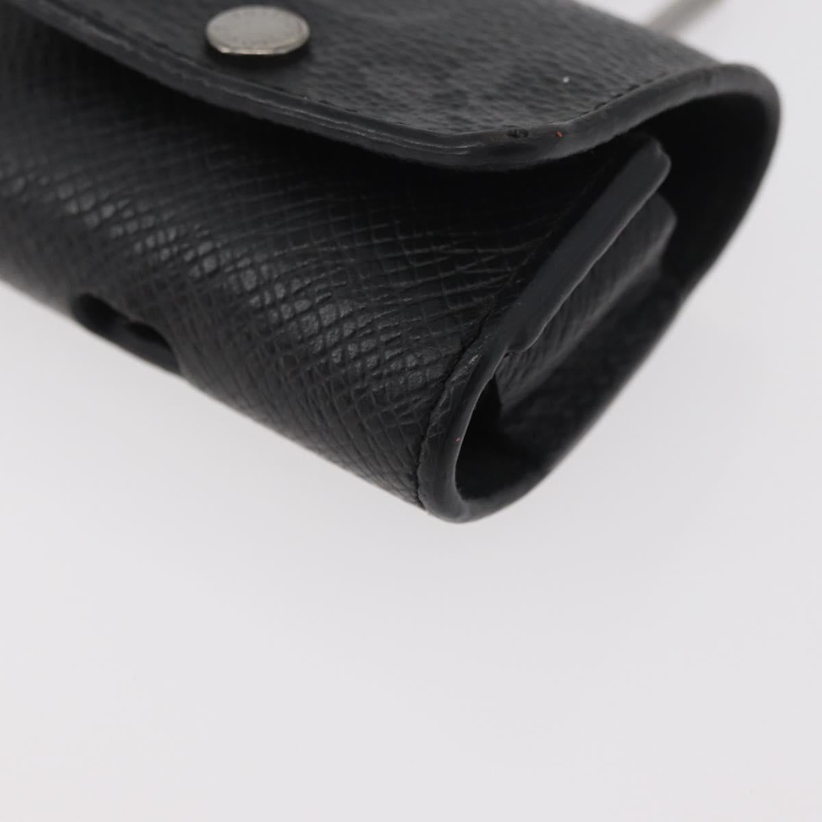 LOUIS VUITTON Monogram Eclipse Etui Earphone Case Black N00341 LV Auth 177630A