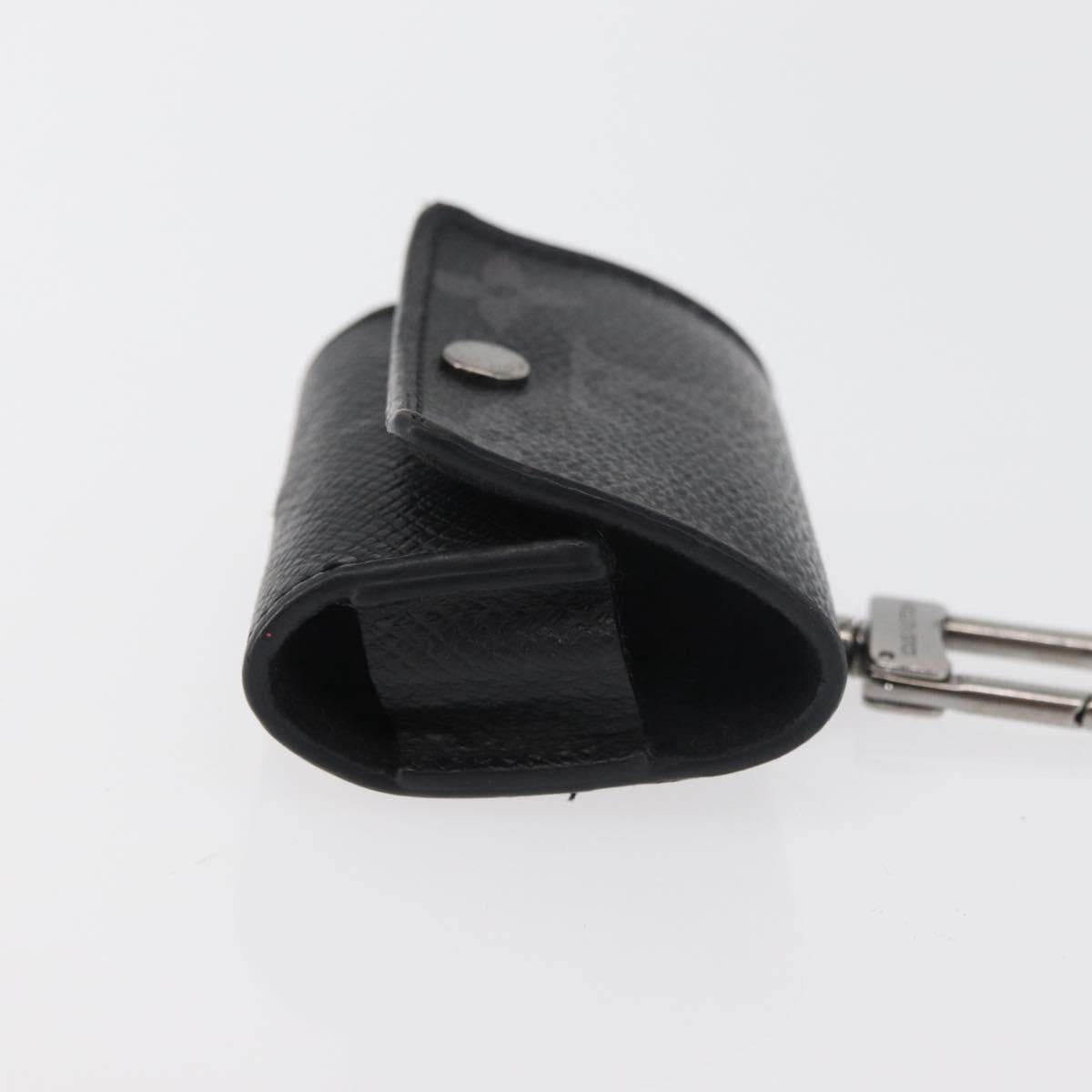 LOUIS VUITTON Monogram Eclipse Etui Earphone Case Black N00341 LV Auth 177630A