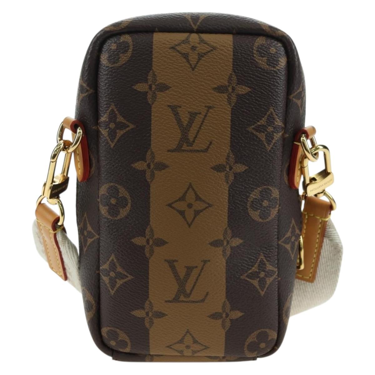 LOUIS VUITTON Monogram Stripe LVxNIGO Double Phone Pouch M81005 LV Auth 177632M