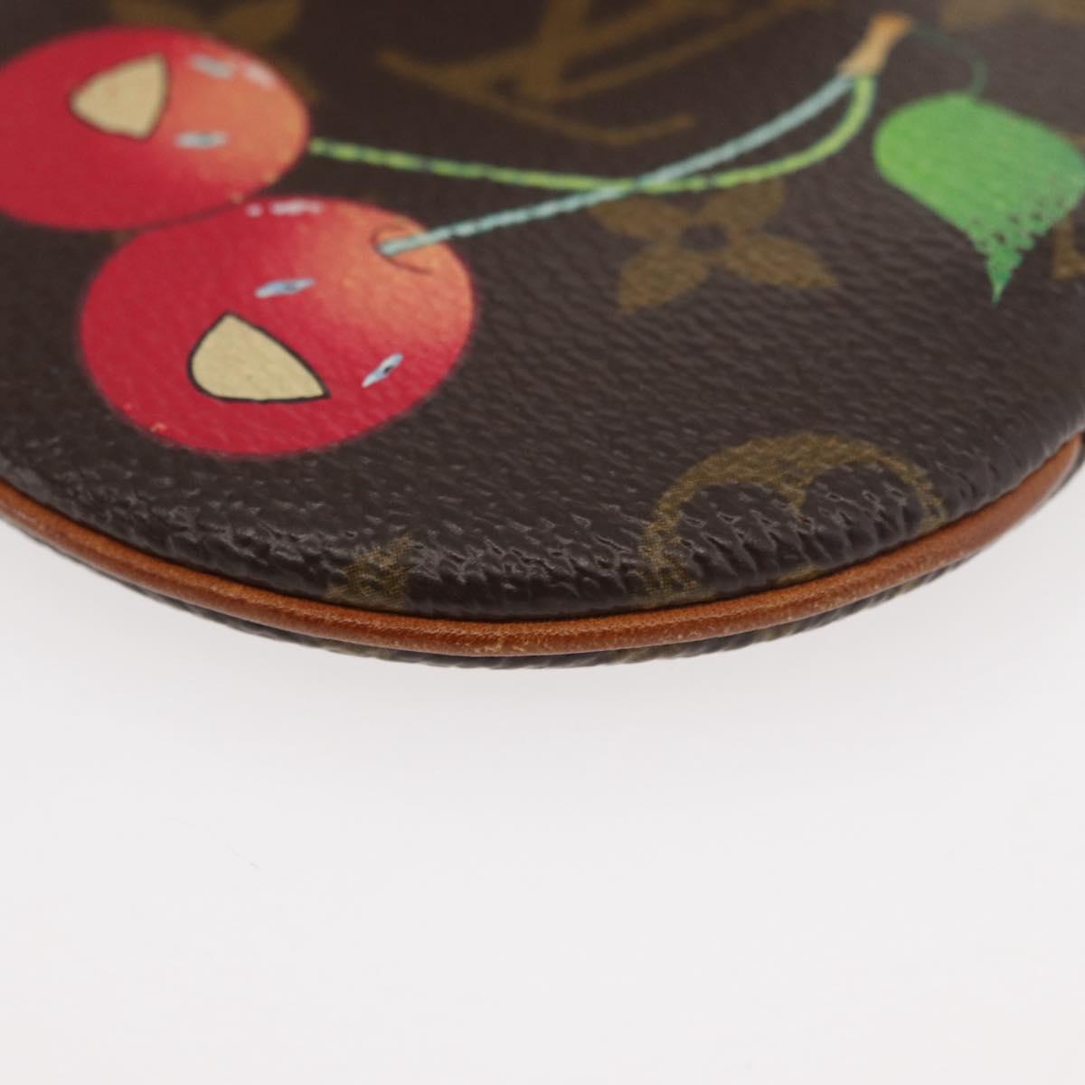 LOUIS VUITTON Monogram Cherry Porte Monnaie Ron Coin Purse M95043 Auth 177653V