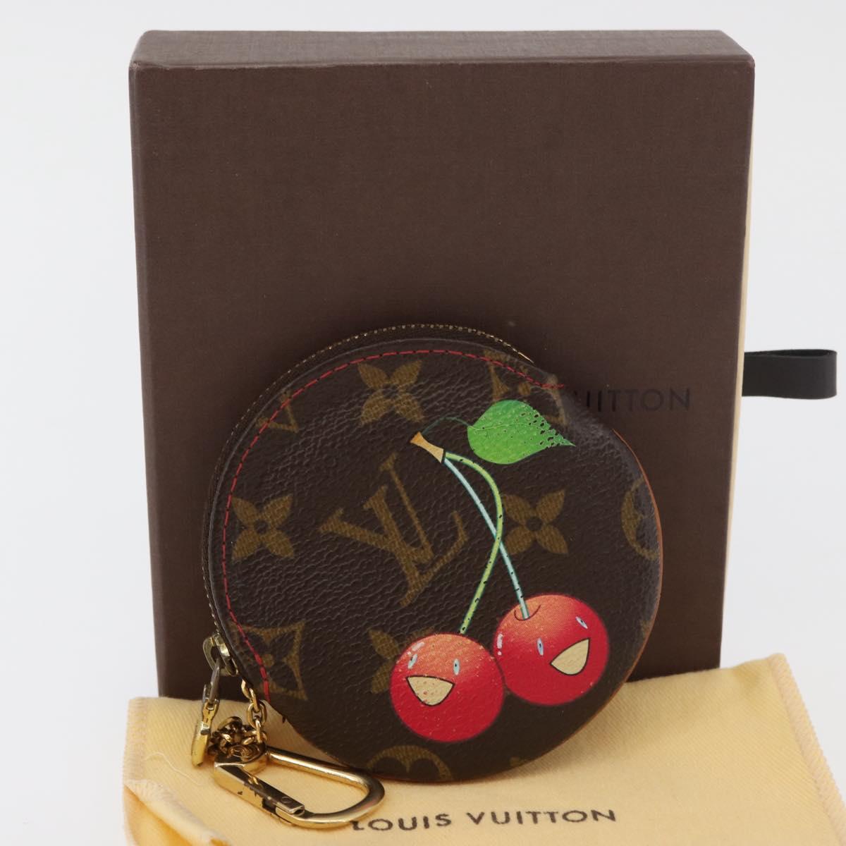 LOUIS VUITTON Monogram Cherry Porte Monnaie Ron Coin Purse M95043 Auth 177653V