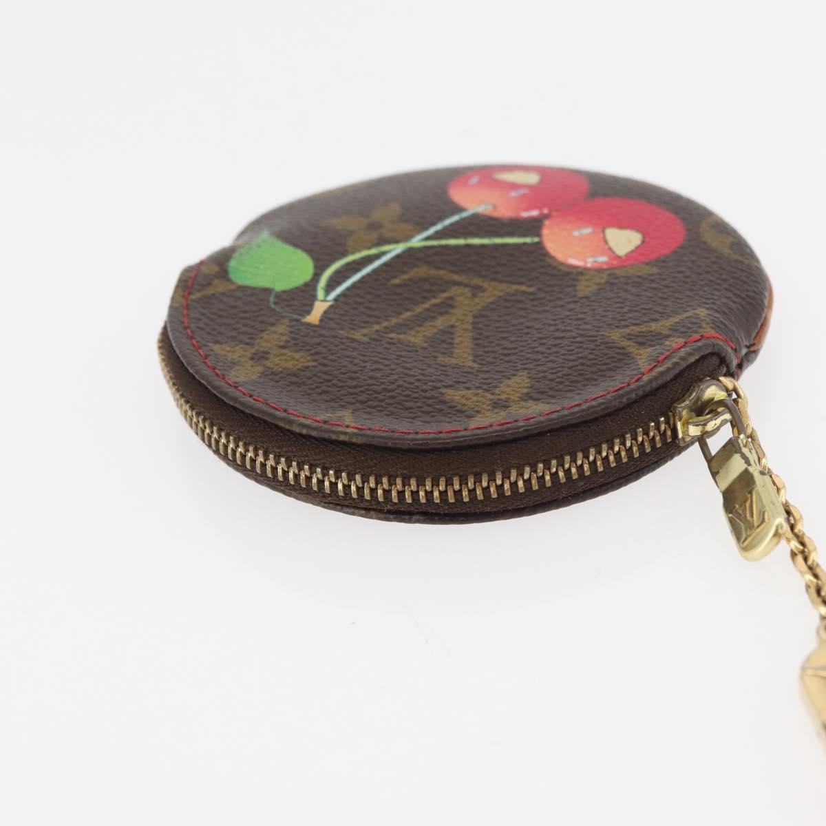 LOUIS VUITTON Monogram Cherry Porte Monnaie Ron Coin Purse M95043 Auth 177653V