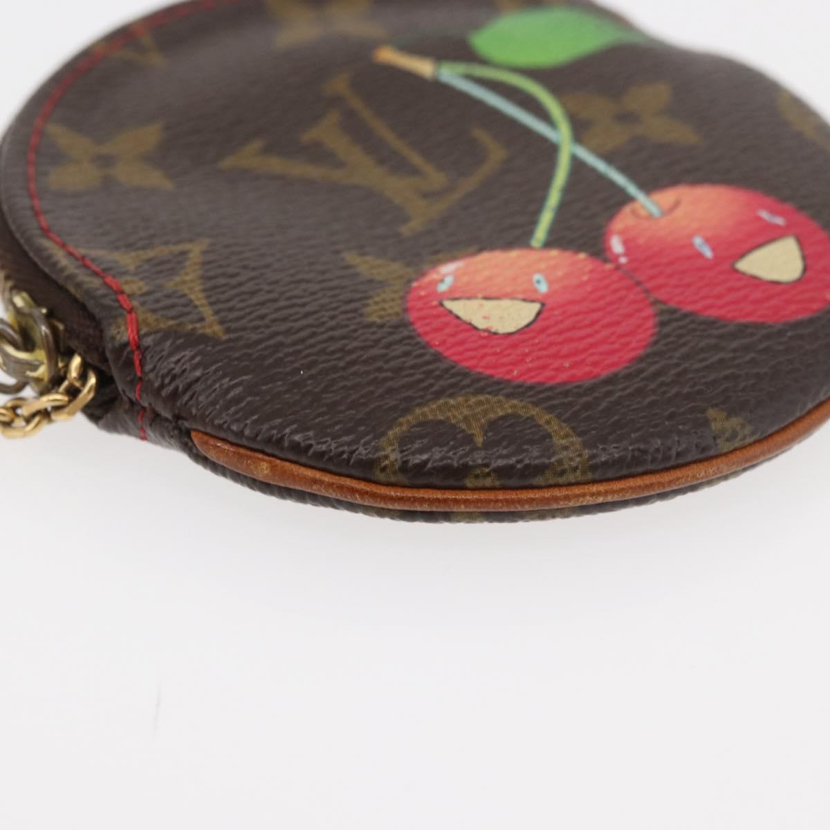 LOUIS VUITTON Monogram Cherry Porte Monnaie Ron Coin Purse M95043 Auth 177653V