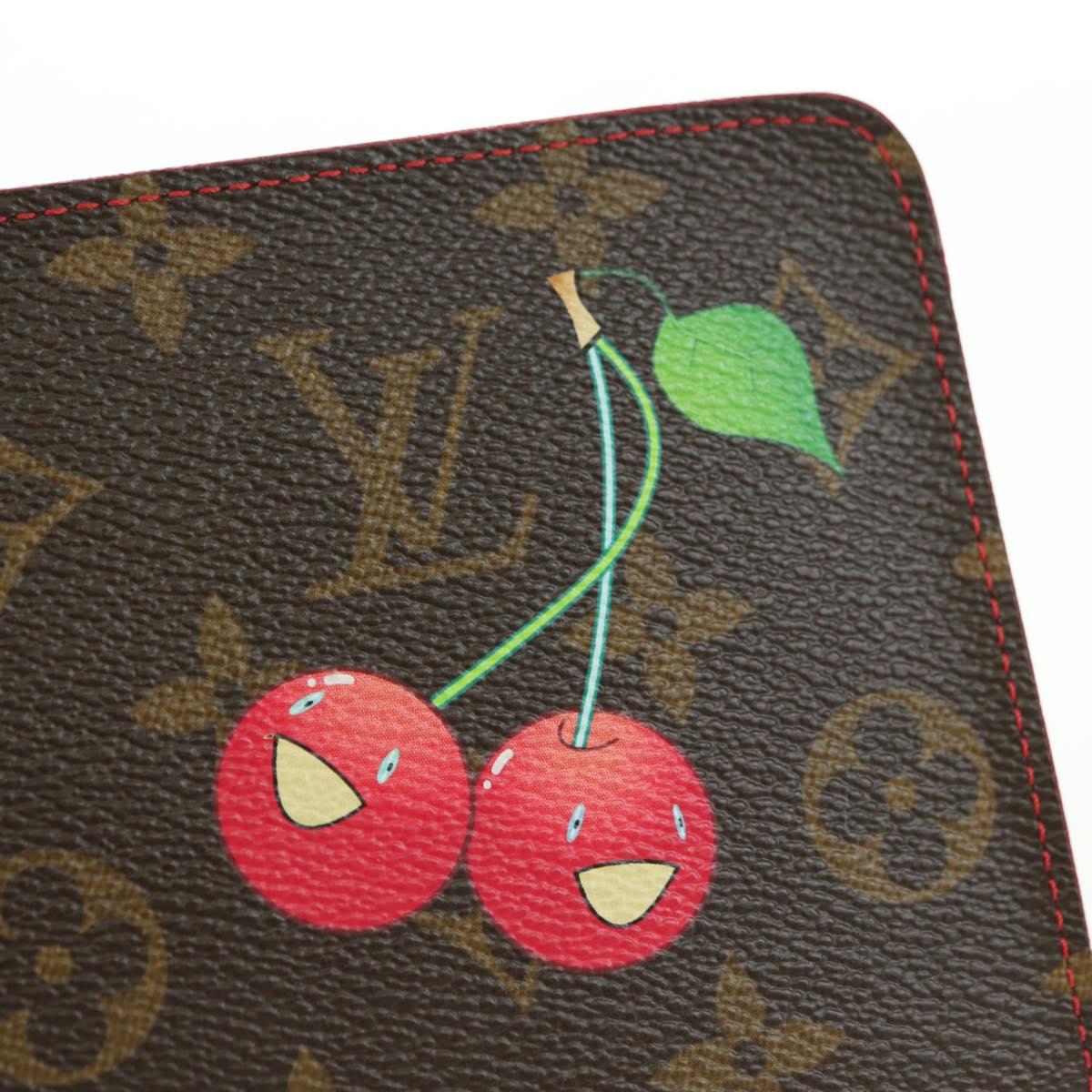 LOUIS VUITTON Monogram Cherry Porte Monnaie Zip Long Wallet M95006 Auth 177654V