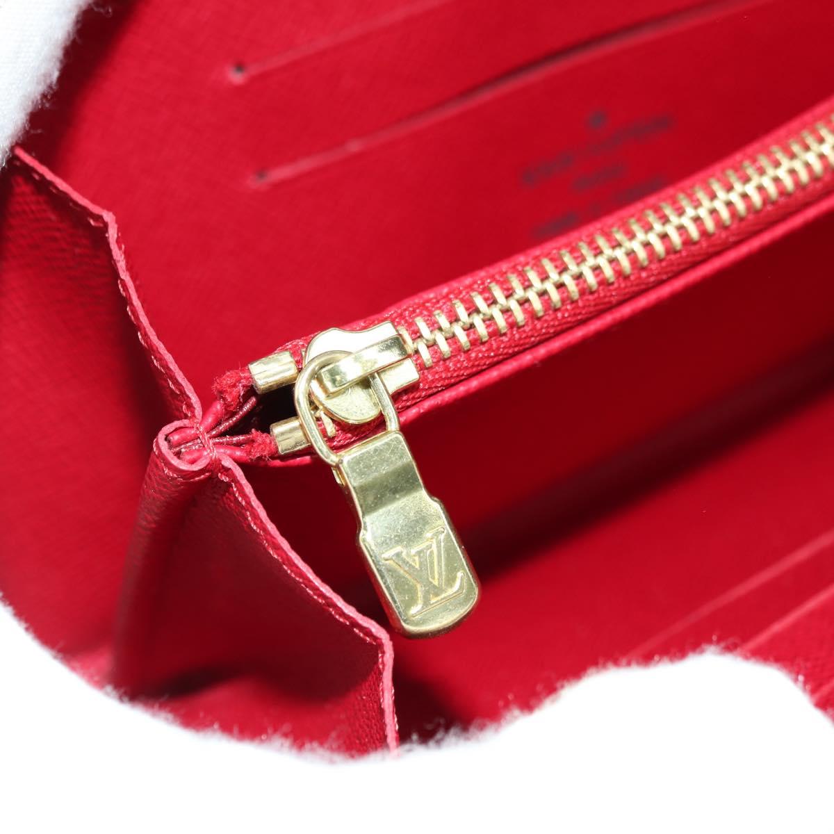 LOUIS VUITTON Monogram Cherry Porte Monnaie Zip Long Wallet M95006 Auth 177654V