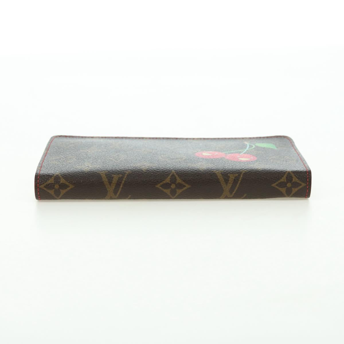LOUIS VUITTON Monogram Cherry Porte Monnaie Zip Long Wallet M95006 Auth 177654V