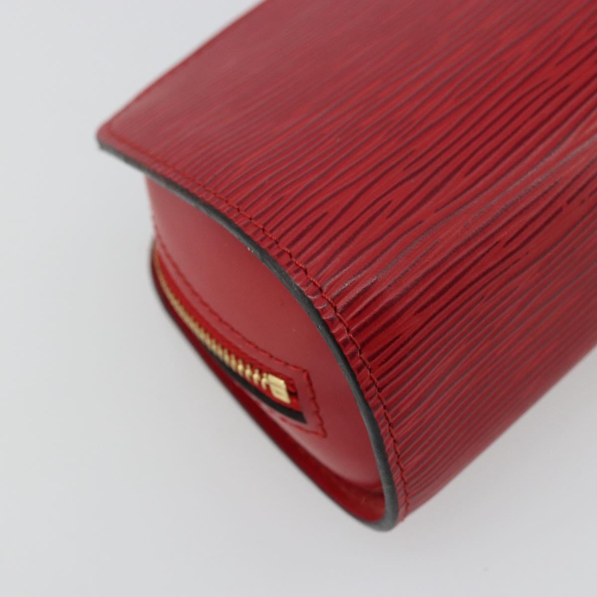 LOUIS VUITTON Epi Dauphine PM Pouch Castilian Red M48447 LV Auth 177655
