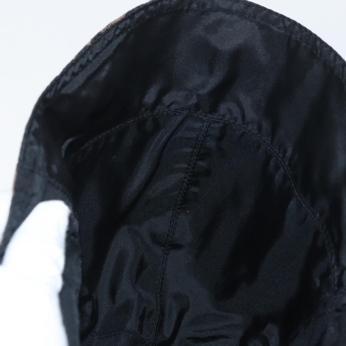 FENDI Zucca Canvas Bucket Hat Black Brown Auth 177661A